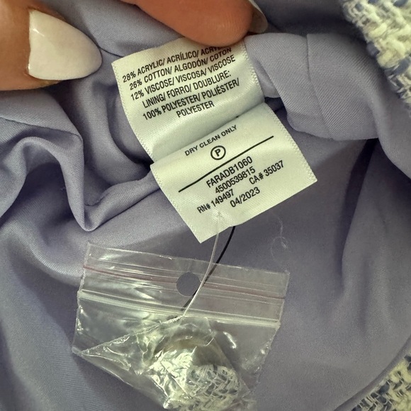 NWT Favorite Daughter Dasha Tweed Blazer Top Lilac Plaid Sz 6 - Picture 9 of 11